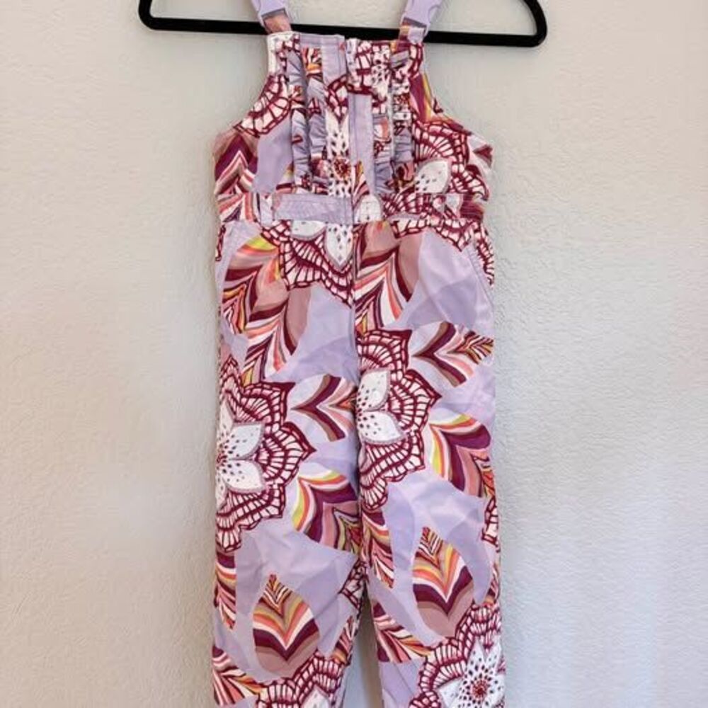BabyGap Insulated Snow Bib Overalls Floral Print Toddler Girls 5T